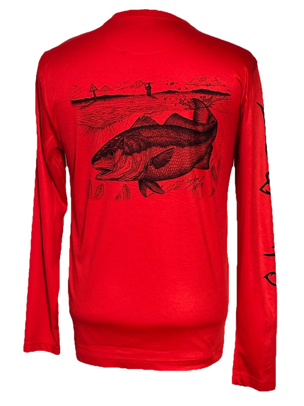Sport Tek Fishing Mens Medium Performance Shirt Salt Thugz Lake Ocean Bass Rash gallery