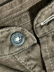 🔥Vintage Henley Ranch Work Shirt LARGE Brown Pockets Metal Buttons Western Gap