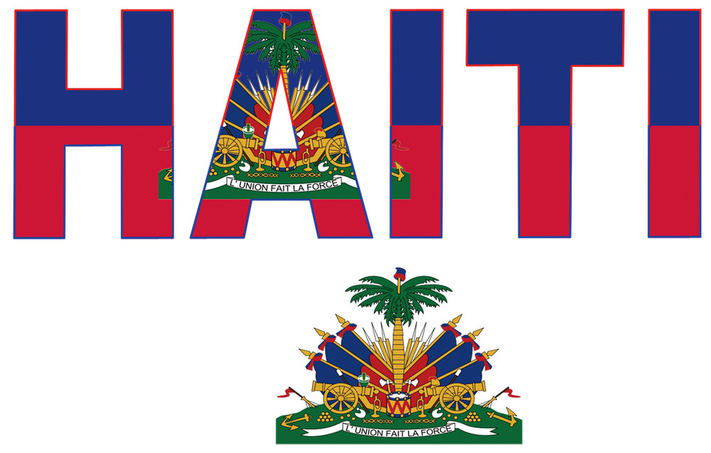 HAITI MAP FLAG SELF IRON ON HEAT TRANSFER FOR T SHIRT or MASK PERSONALIZE LOT