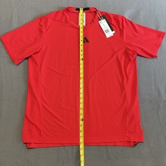 Adidas D4T TEE Training T-Shirt Men Large Red JY6341 Climacool Performance NWT
