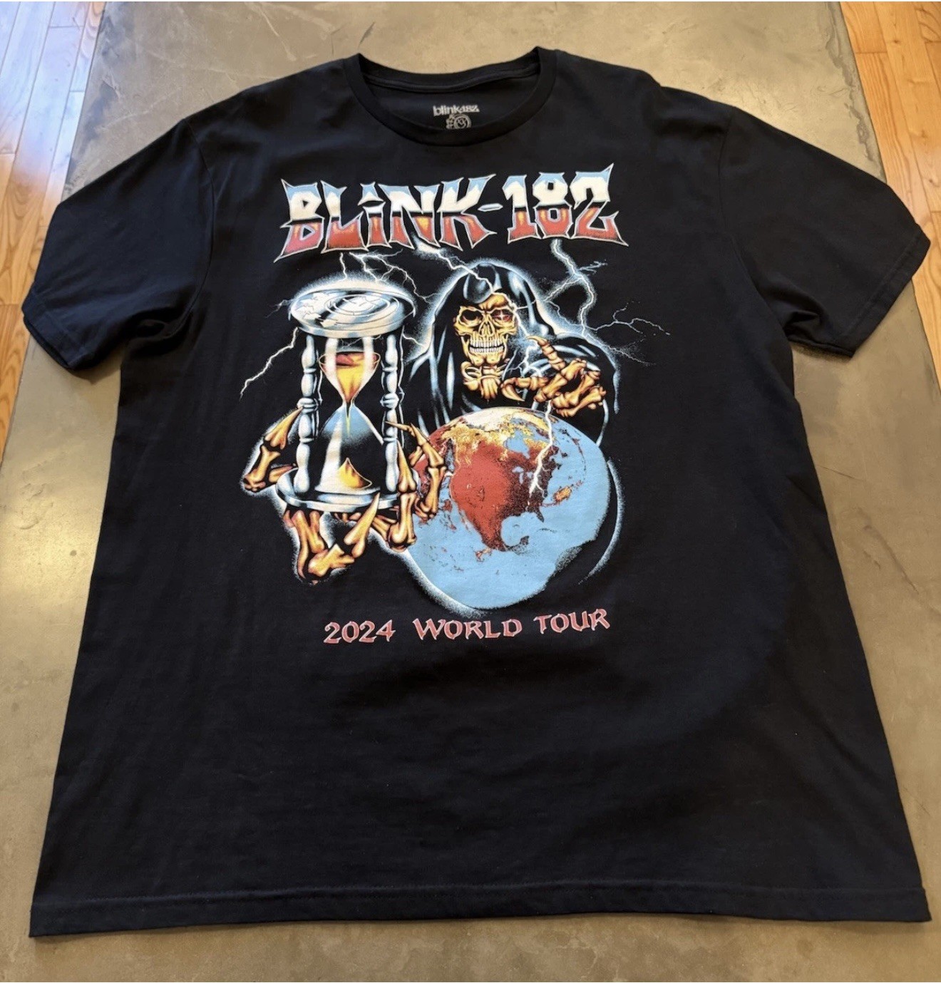 Blink 182 2024 World Tour One More Time Shirt Large New Official Merchandise