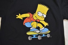 The Simpsons Mens Bart Simpson Skateboarding Funny Cartoon Shirt New M, L, XL