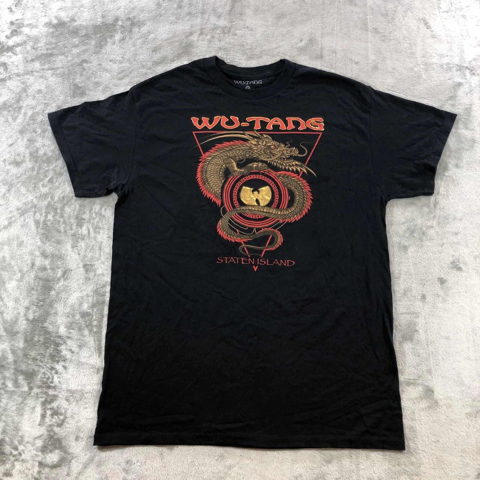 Wu-Tang Shirt Mens Medium Black Dragon Staten Island Graphic Hip Hop Tee
