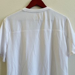 Members Mark Mens White Luxe Tee Medium Short Sleeve Zip Media Pocket NWT C21102
