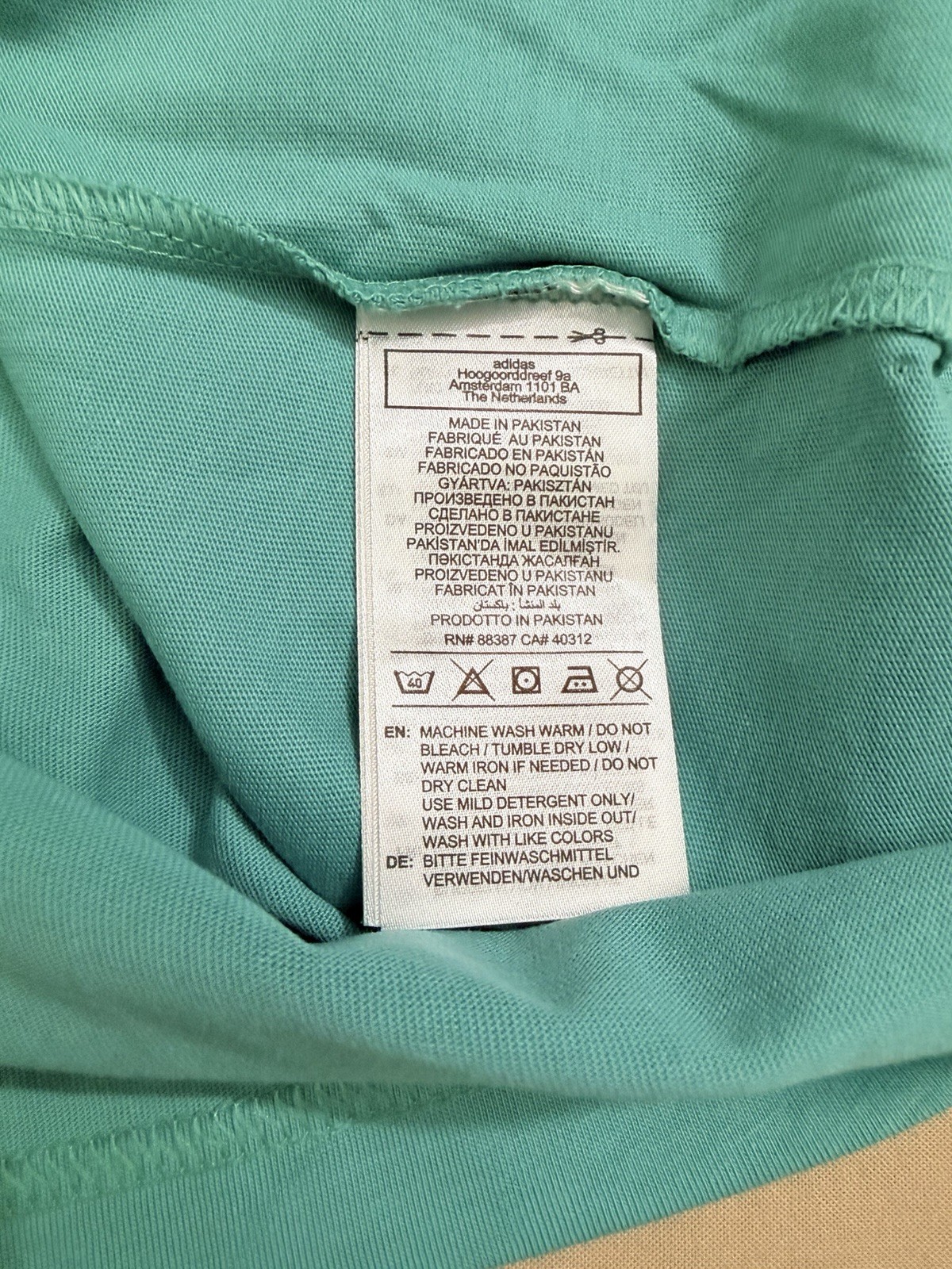 NEW..MEN TALL-3XL ADIDAS BIG LOGO SJ TEE (POWDER TEAL) LOOSE FIT gallery