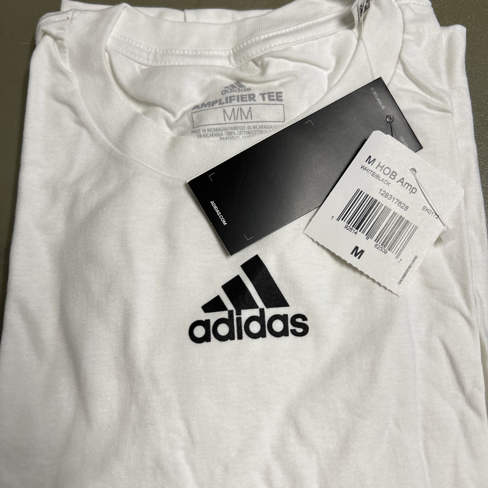adidas Cotton Amplifier Tee Short Sleeve White EK0172 Men’s Size Medium - NWT gallery