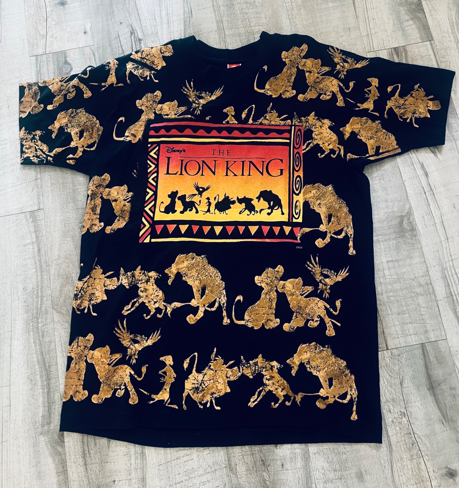Vintage 90’s Disney's The Lion King All Over Print Movie Promo T-Shirt OSFA gallery