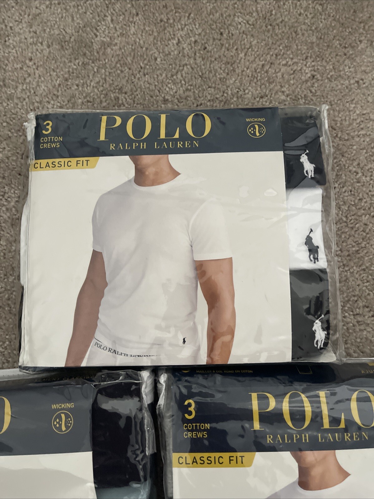 Lot Of Men’s POLO Ralph Lauren 3-Pack Mens mix-Color Classic Fit Neck T-Shirt gallery