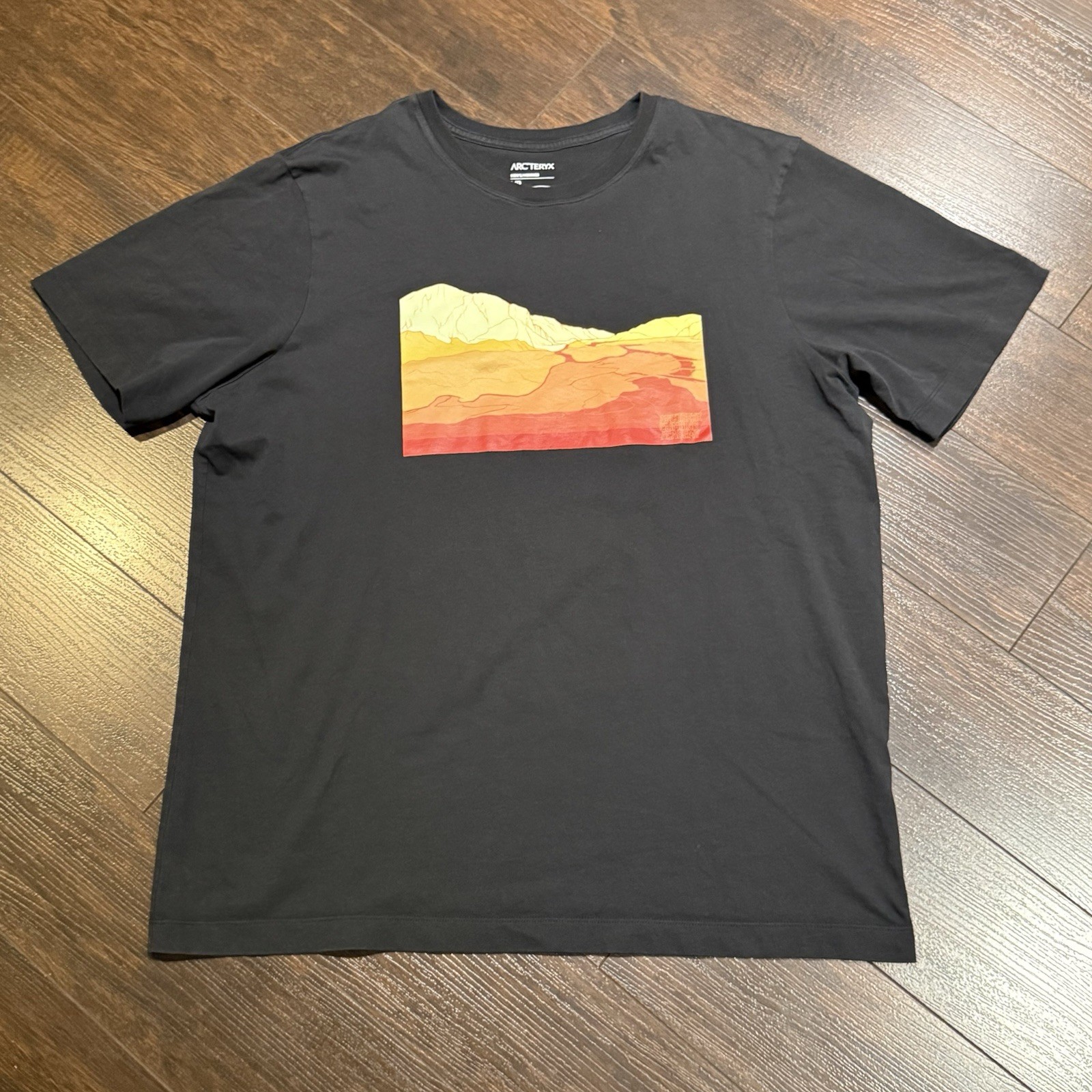 Arc’teryx Climbing Academy Graphic T-Shirt Men’s Size L Black Double Sided Logo gallery