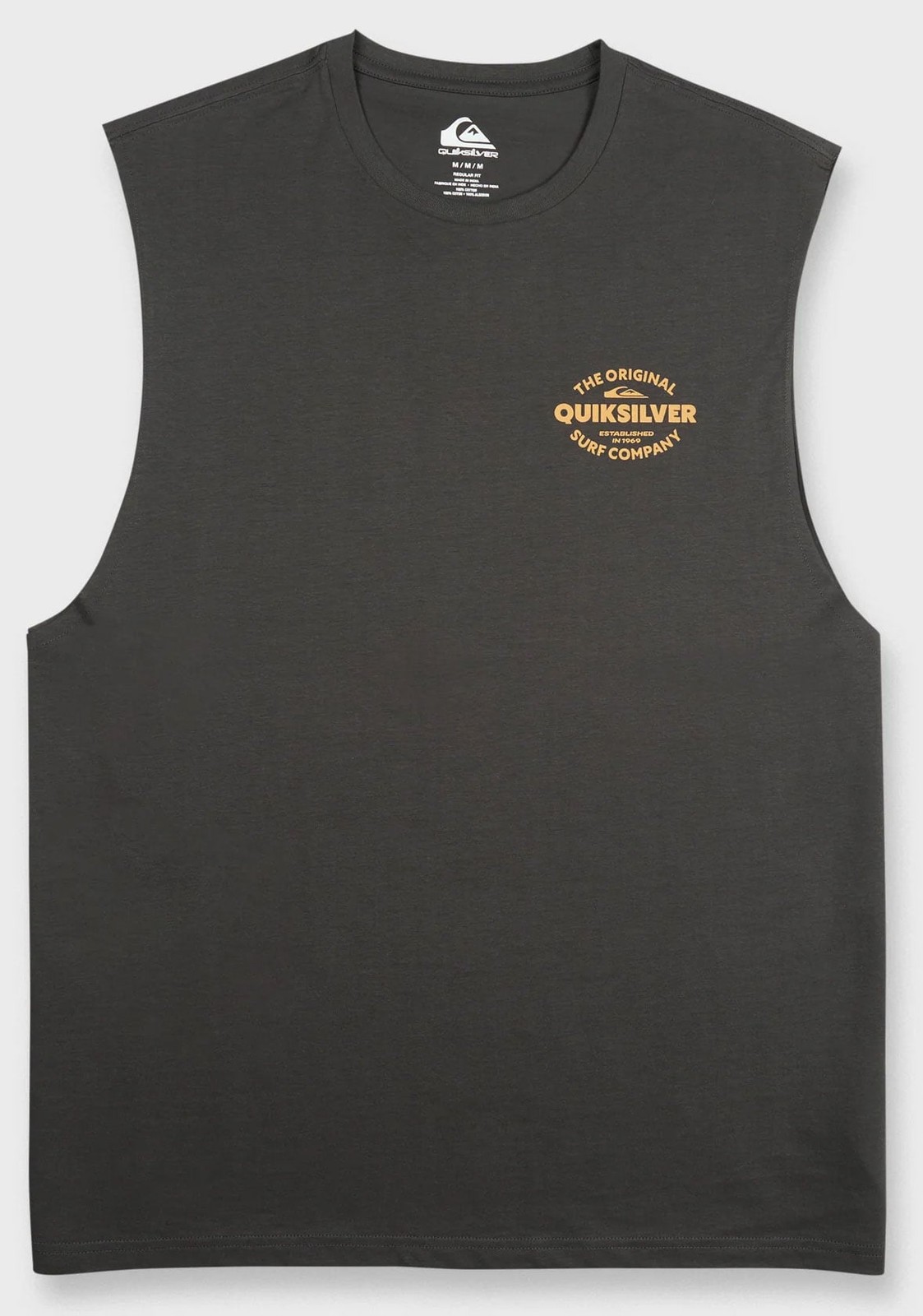 Quiksilver Men's The Shed Tank Top - Oversized Cotton Muscle Tank, Phantom - New gallery