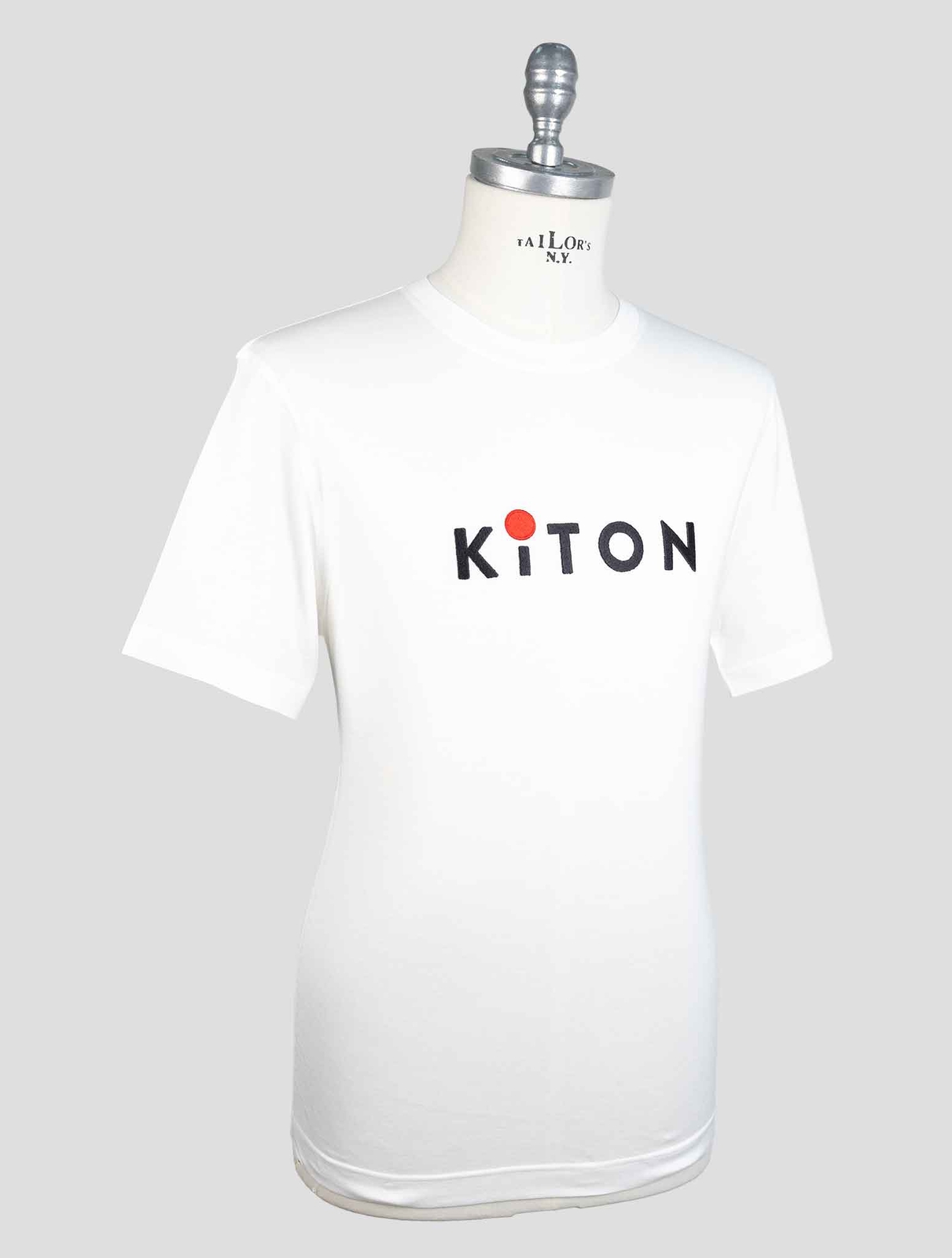 NEW KITON WHITE COTTON T-SHIRT EU 56 - US 46 - 2XL KMZ33 gallery