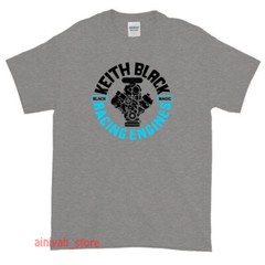 New Keith Black Racing Engines Logo Men’s Funny T-Shirt USA Size S-XXL