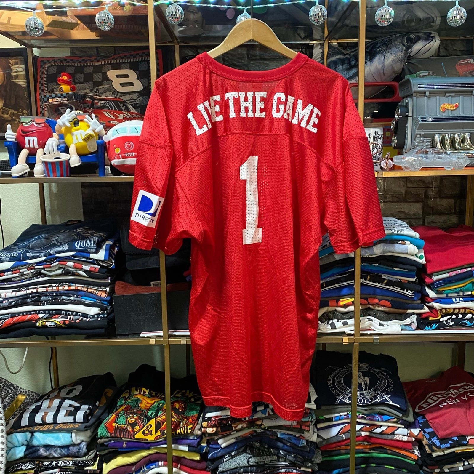 Vintage Y2K Circuit City Football Jersey Large Red Mesh Live The Game Promo A4 gallery