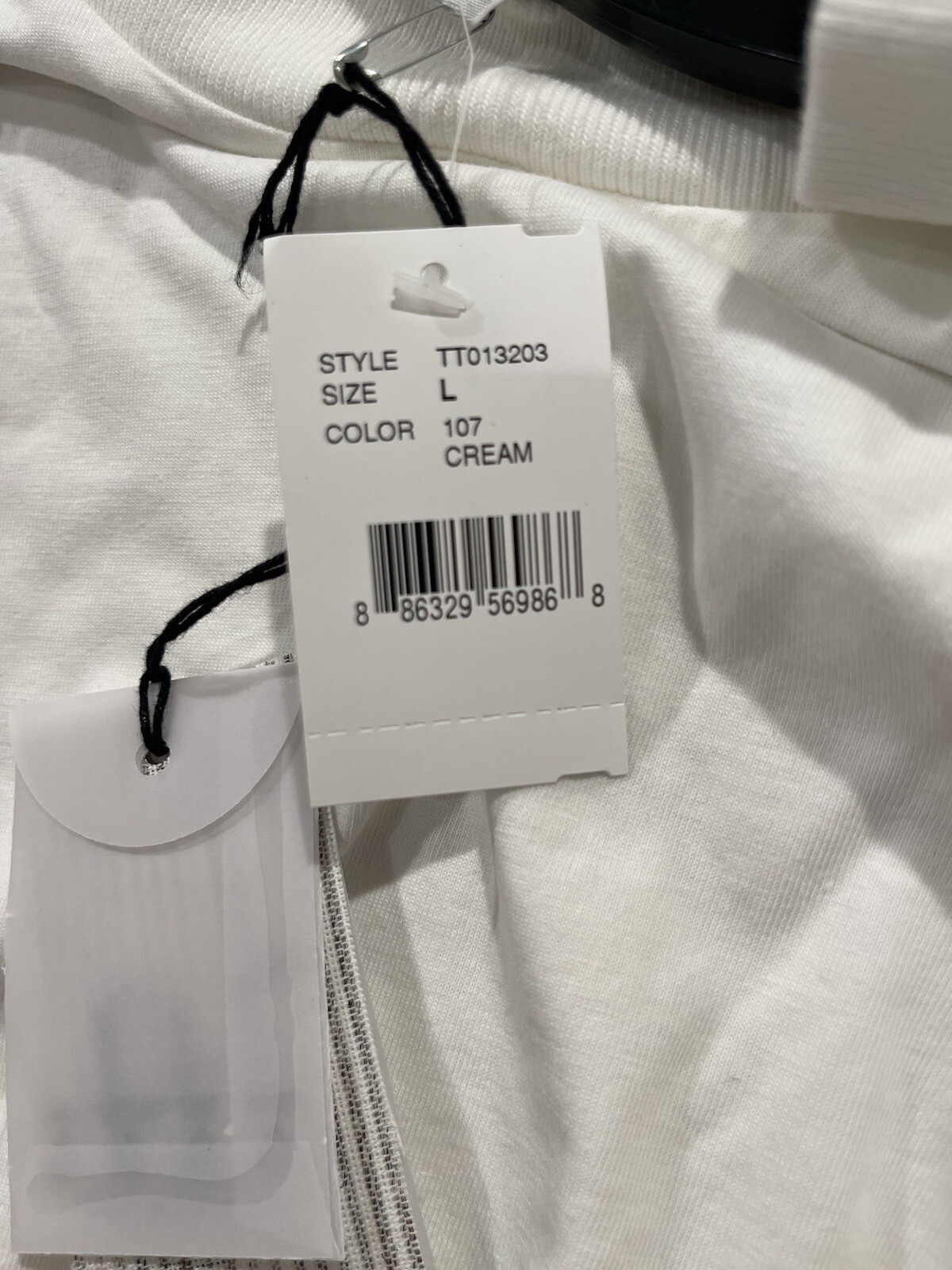 NEW Winnie New York Long Sleeve Mock Neck Shirt Cream Size Large L NWT gallery
