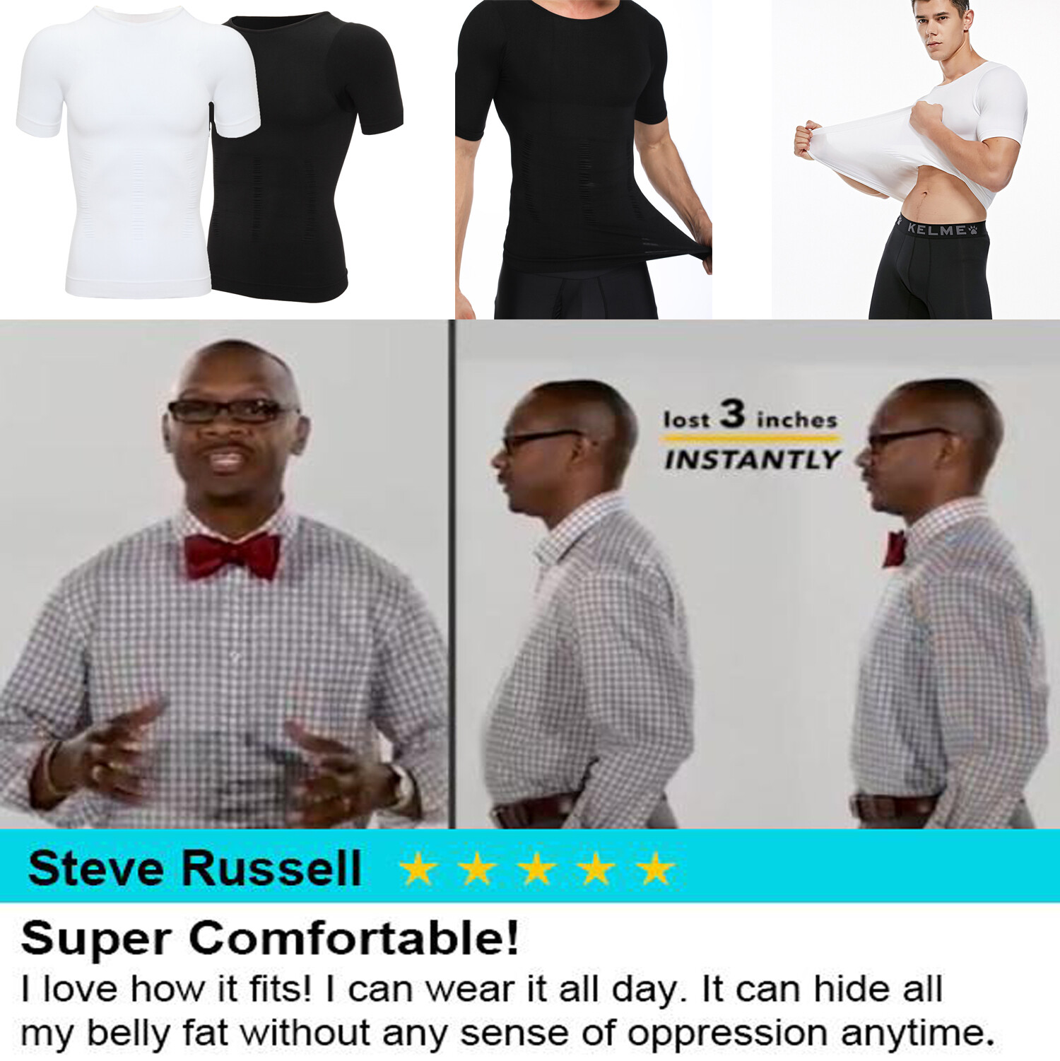 Men Slimming Body Shaper Tank Tops Compression Vest Posture Corrector Plus Size gallery