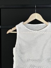 Vintage Slim Fit Basic Koi Mesh Tank Top Size S