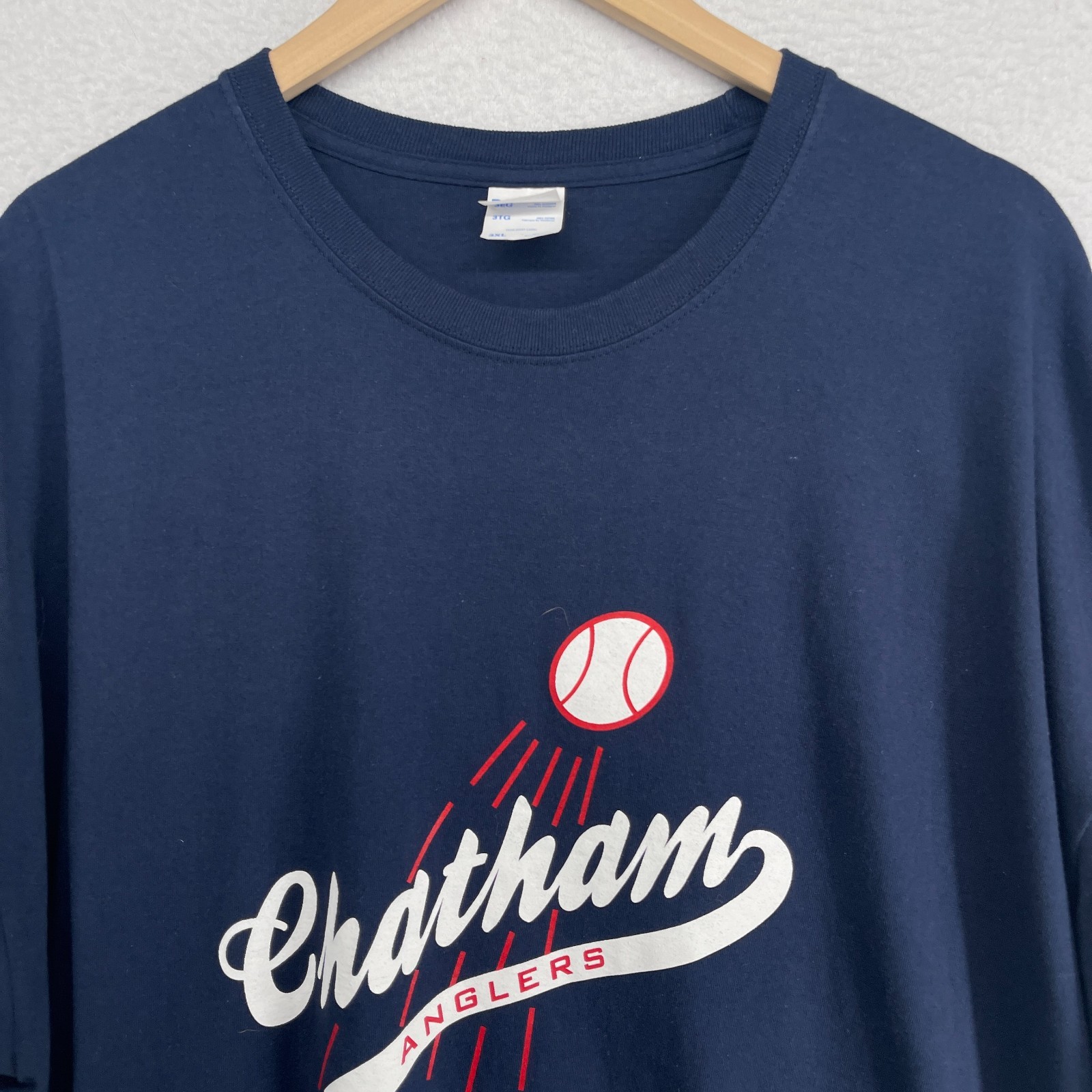 CHATHAM ANGLERS Shirt Adult 3XL Cape Cod Baseball League Team MA Cotton Blue gallery