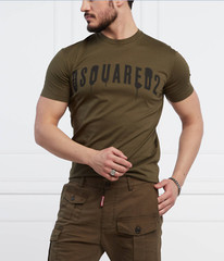 Dsquared2 Jeans Army Drip Painted T-shirt Shirt Logo Cotton Tee Top Icon Bnwt S