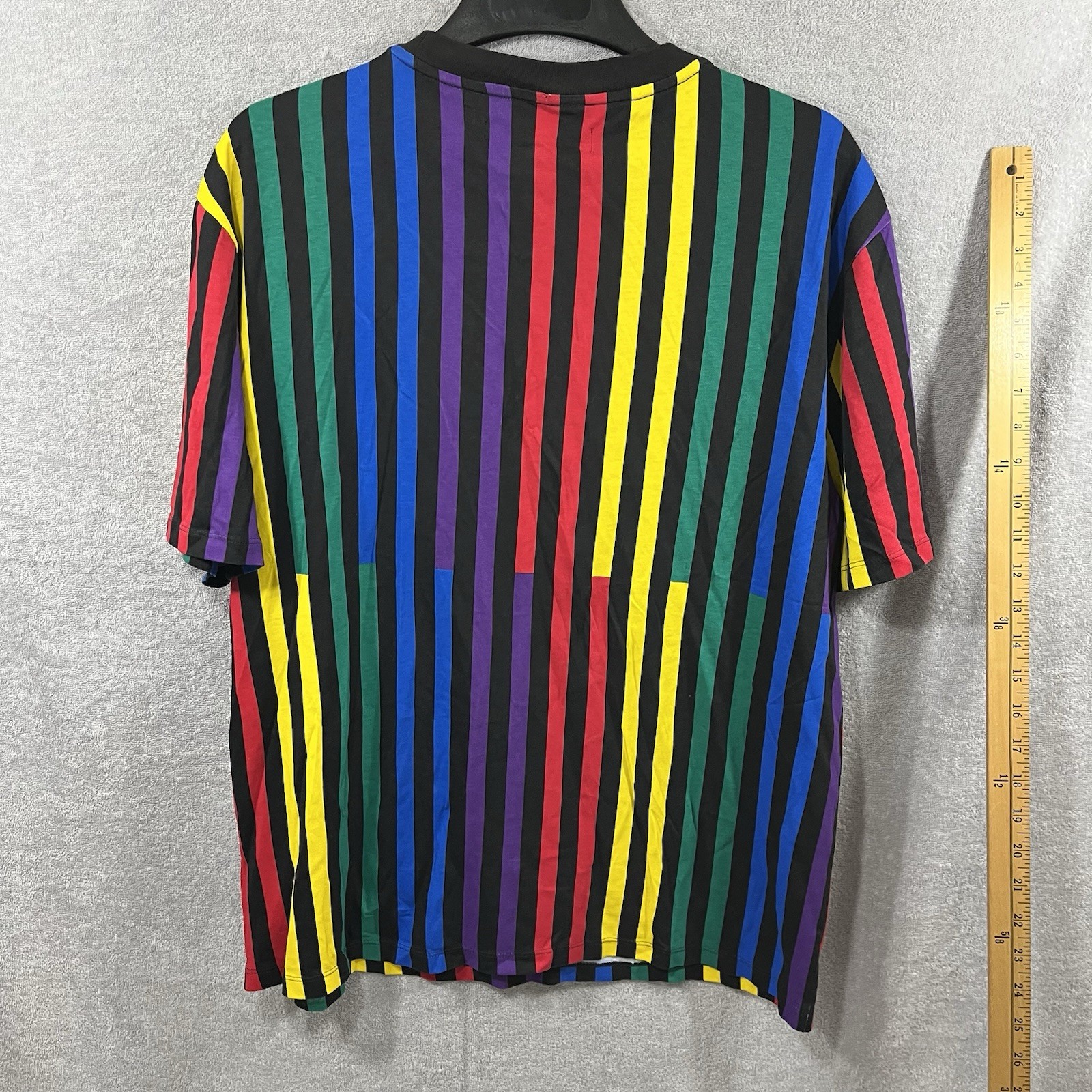 Guess x J Balvin Mens Large Elevator Striped T- Shirt Embroidered Multicolor NWT gallery