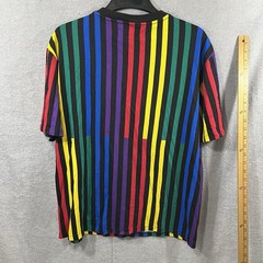 Guess x J Balvin Mens Large Elevator Striped T- Shirt Embroidered Multicolor NWT