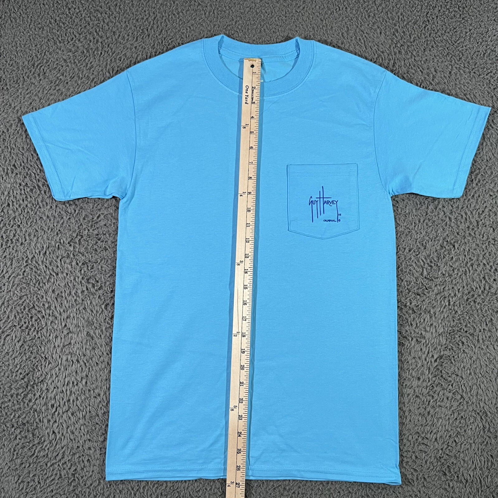 Guy Harvey By Aftco Shirt Mens Small Short Sleeve Pocket Blue Fishing gallery