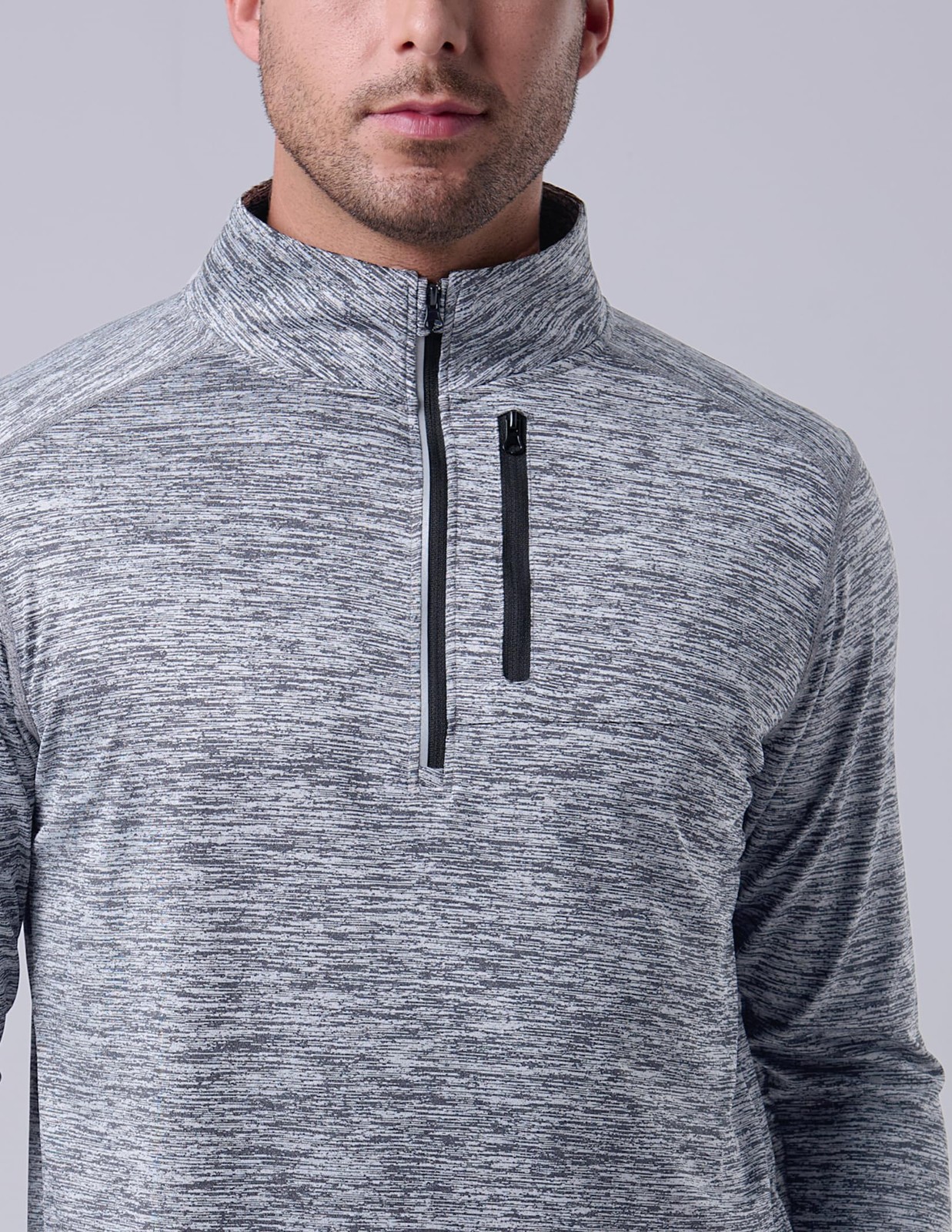 3-Pack Men’s Quarter-Zip Pullover – Lightweight Long Sleeve Athletic Jackets,... gallery