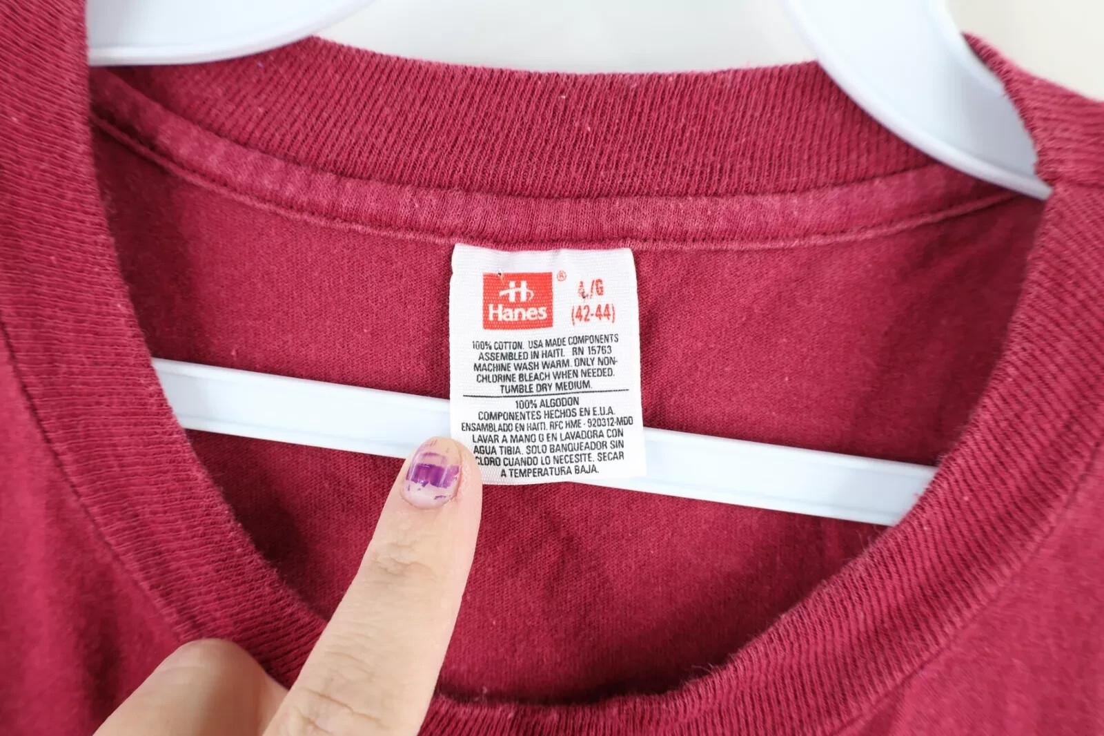 Vintage 90s Streetwear Mens Large Faded Blank Pocket T-Shirt Burgundy Cotton gallery
