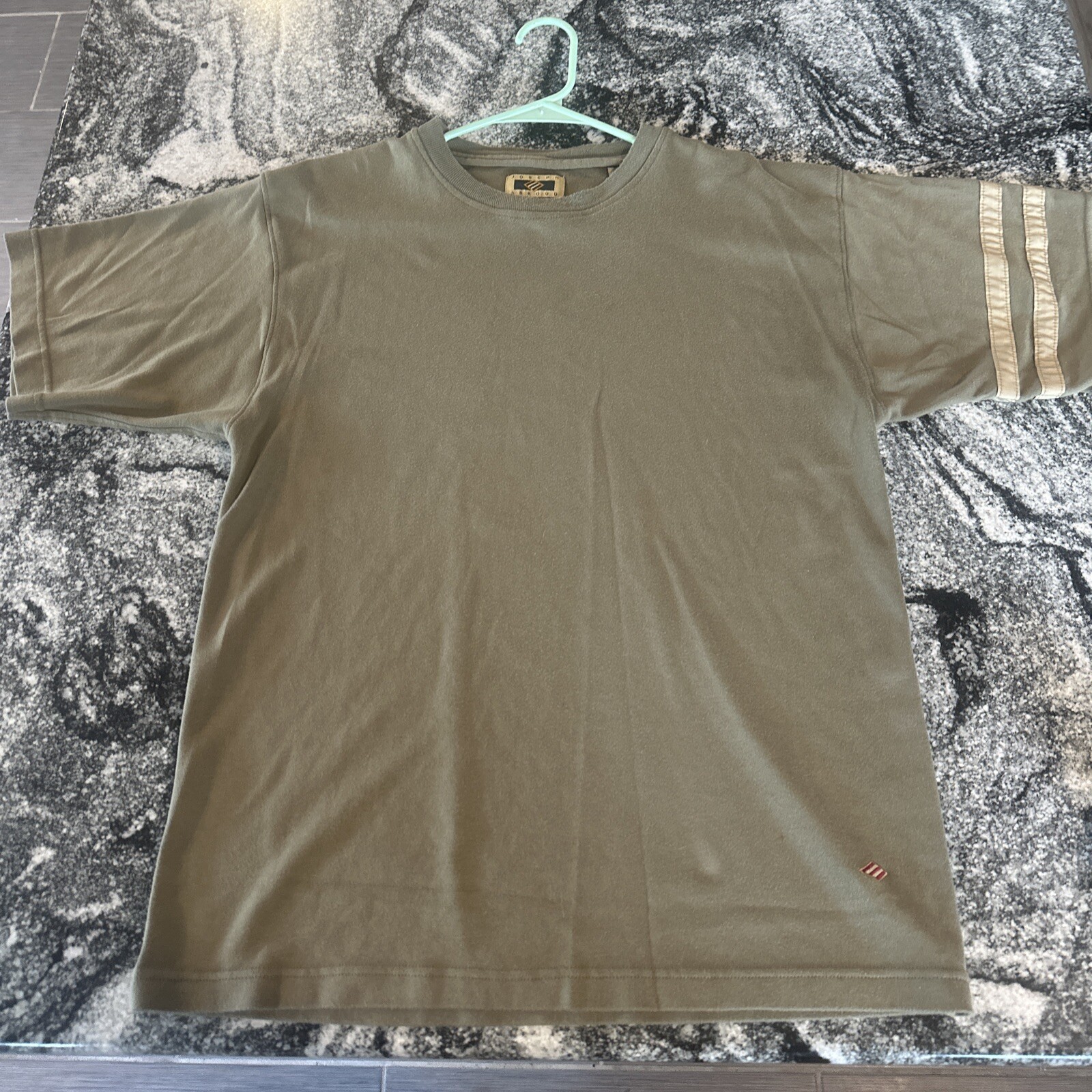 Joseph Abboud Short Sleeve T Shirt Size M Vintage Plain Stripes Logos Loose Fit