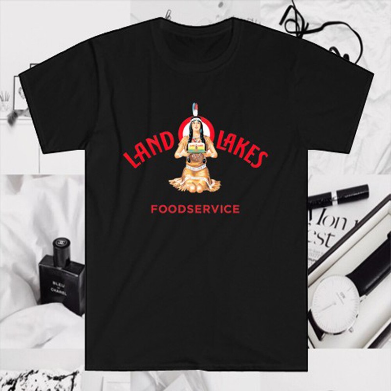 Land O Lakes Butter Men's Black T-Shirt Size S to 5XL