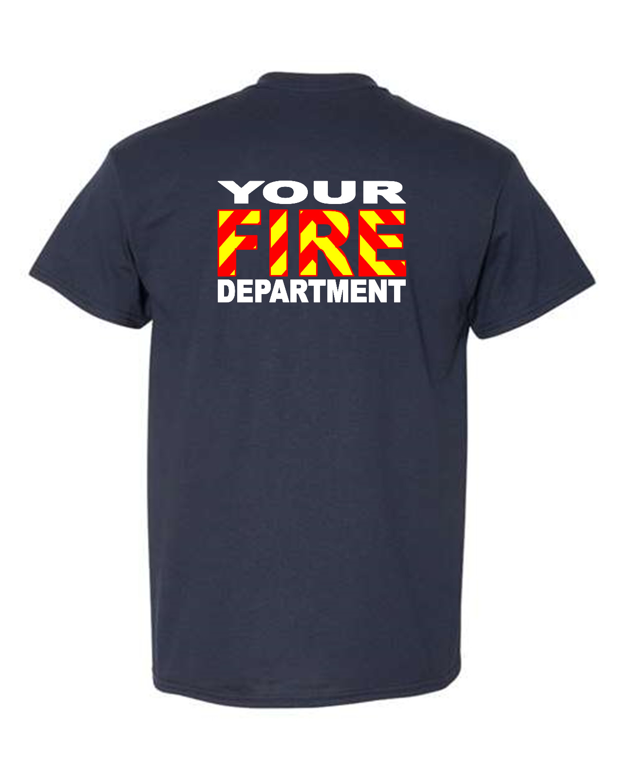 Custom Name Fire Dept T-shirt With Chevrons gallery