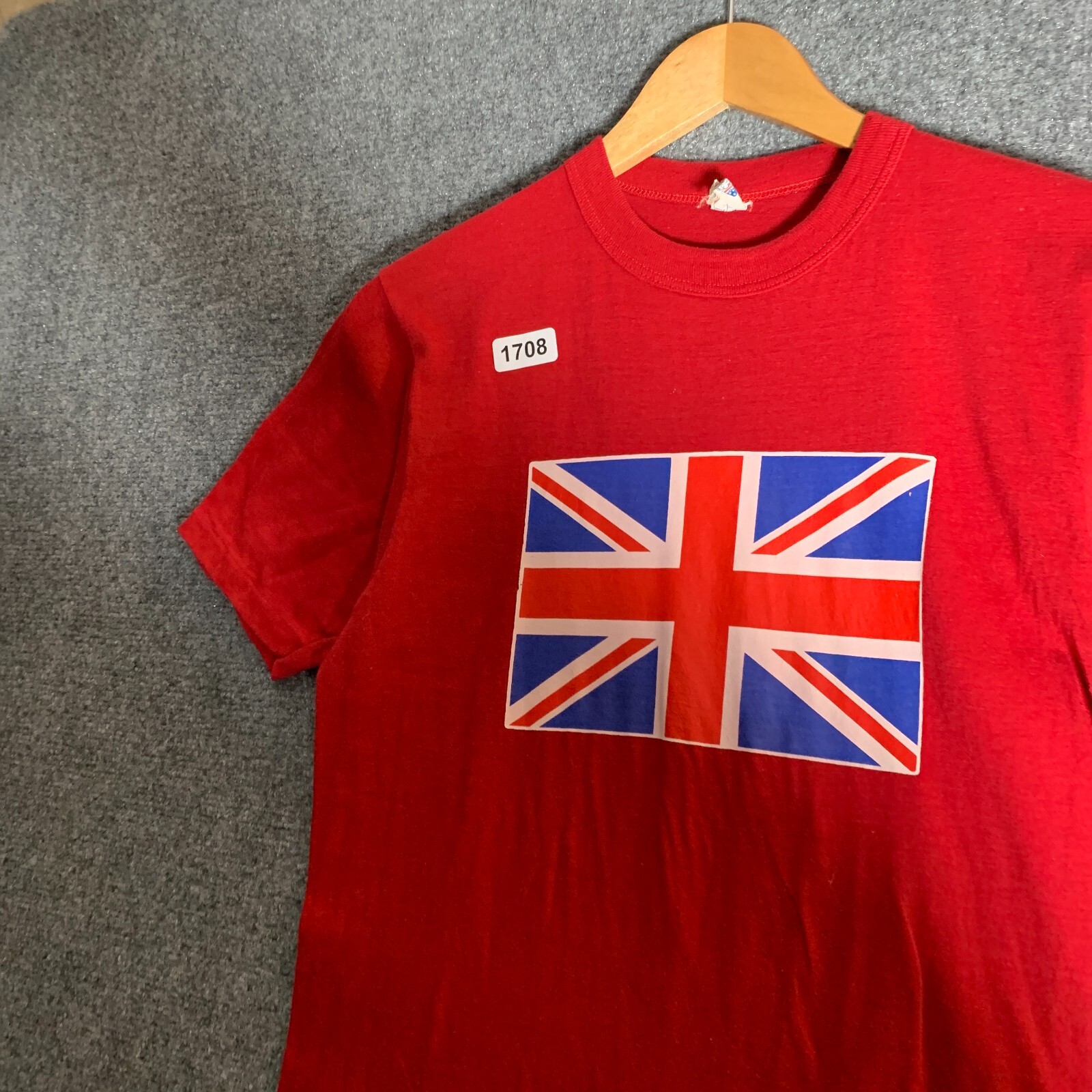 United Kingdom Shirt Adult Size Large Red Short Sleeve Men's Tourist 90's gallery