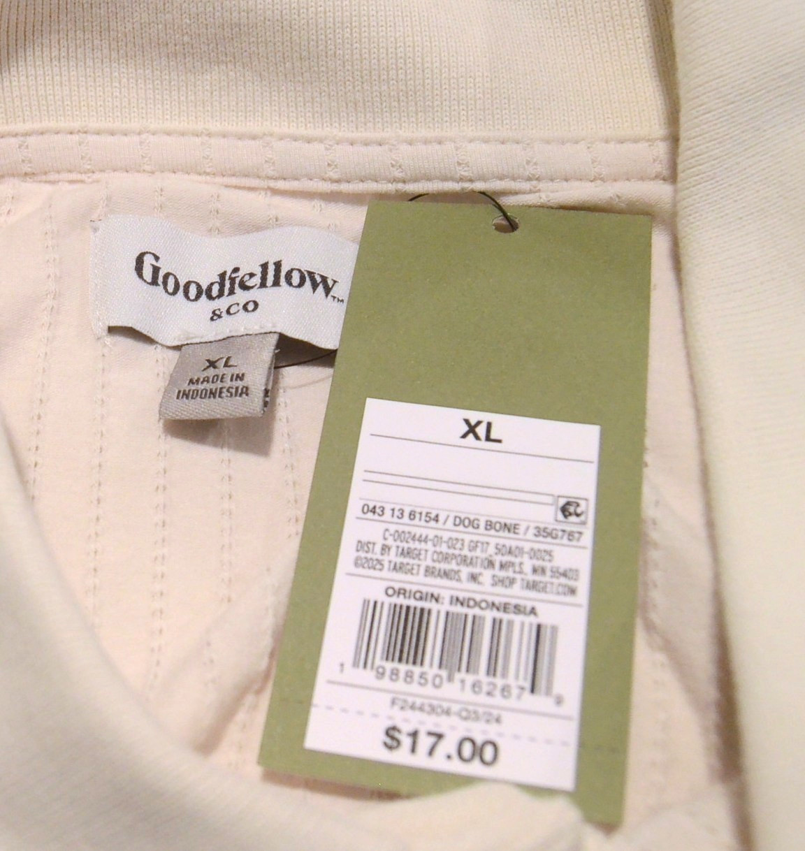 NWT Goodfellow & Co Men's XL Beige Ribbed Knit Button-up Shirt Short Sleeve gallery