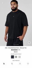 Youngla 4153 – Elevated Essentials – Relaxed Tee Medium Black Wash SOLD OUT