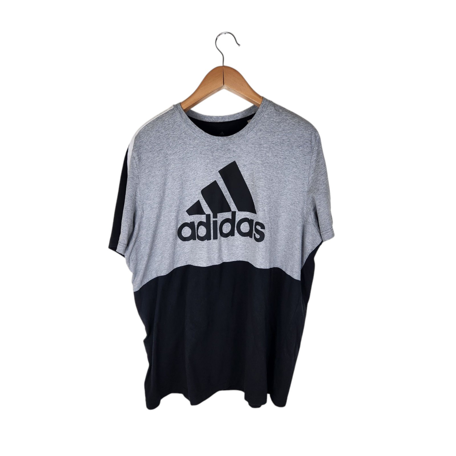 Adidas Two-Tone Black Gray T-Shirt Mens Size 2XL gallery