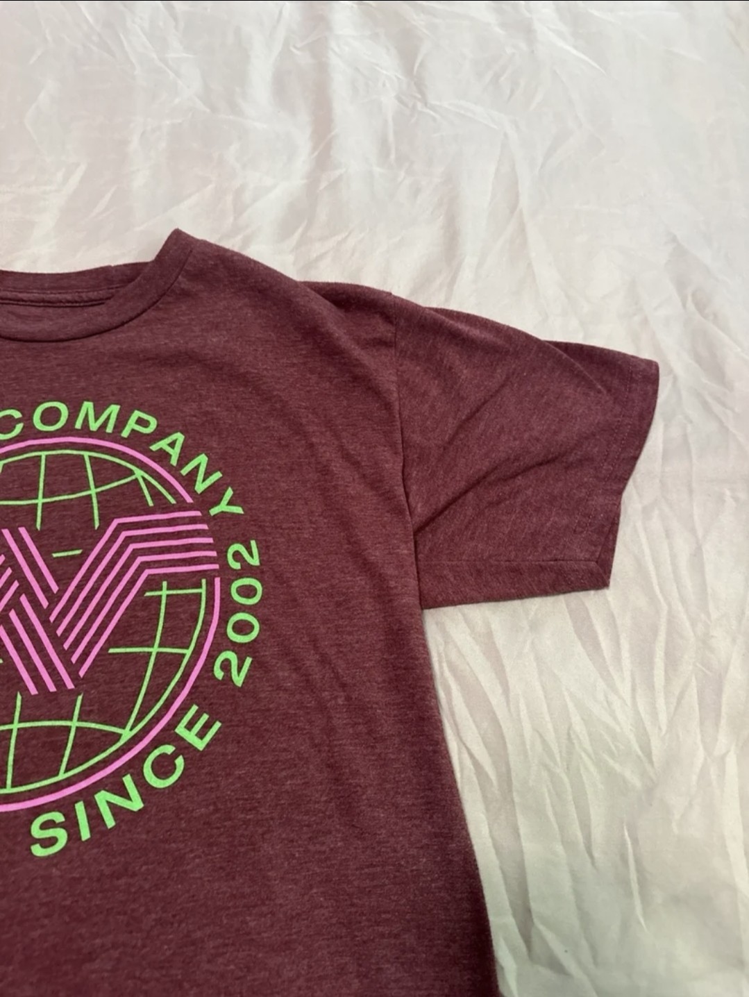 Neff Geometric Graphic Tee T-Shirt Red Burgundy Men's Medium gallery