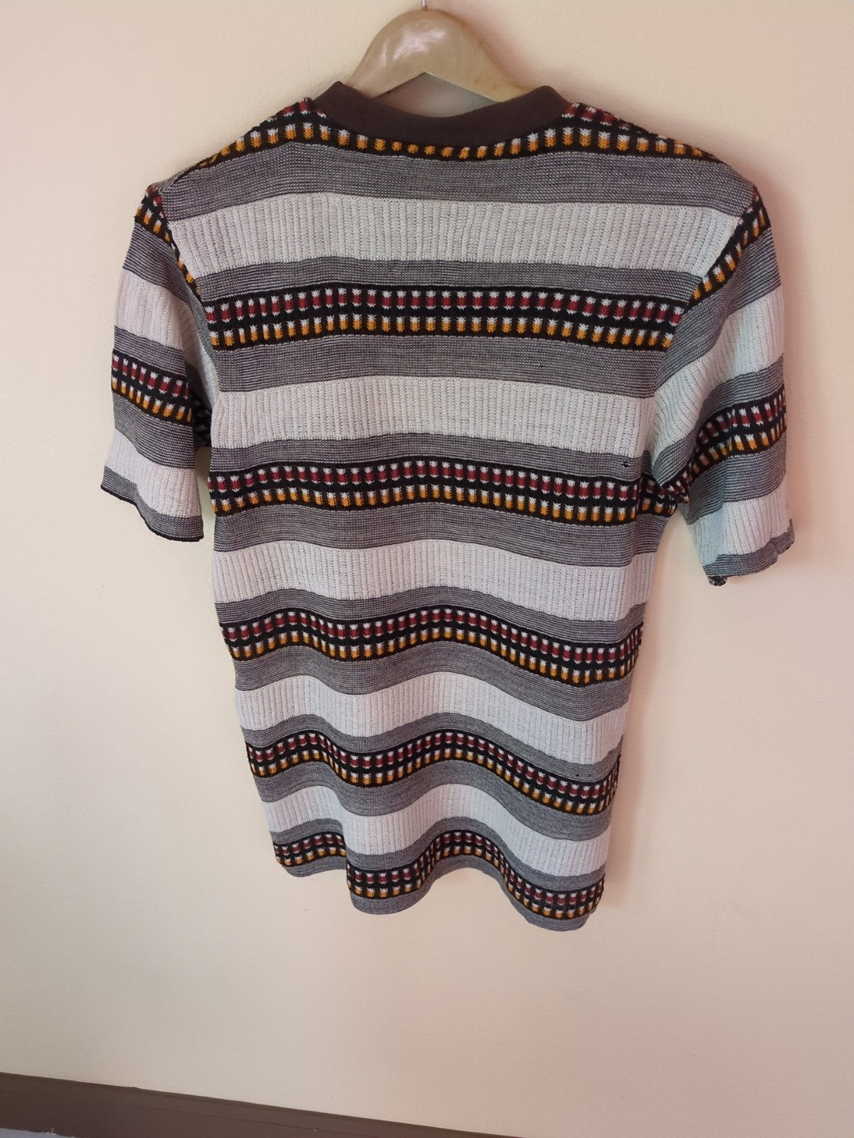 Vtg 70s Hang Ten Striped Knitted T Shirt Surf Skateboard California Beach USA gallery