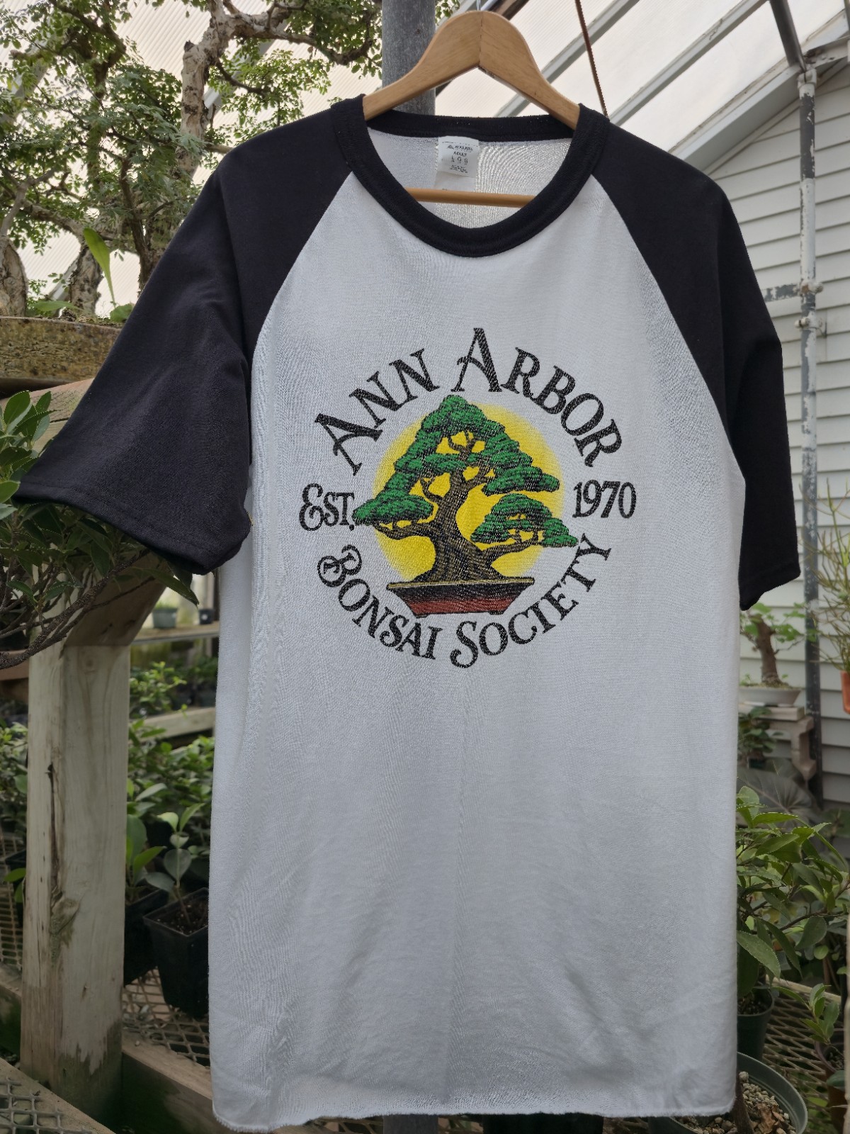 Ann Arbor Bonsai Society Baseball Tshirt Unisex Sizes Vary