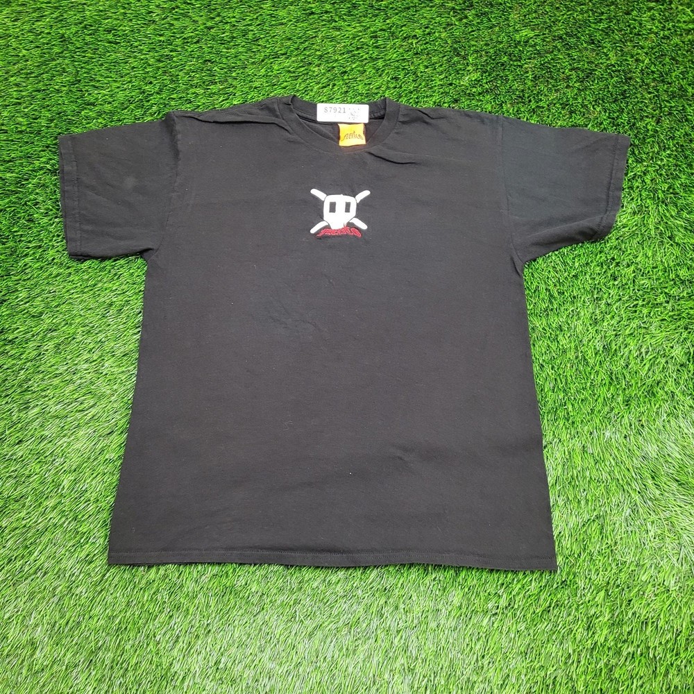 Mexico Crossed Bats Skull Shirt Medium 21×25 Black Tee Streetwear