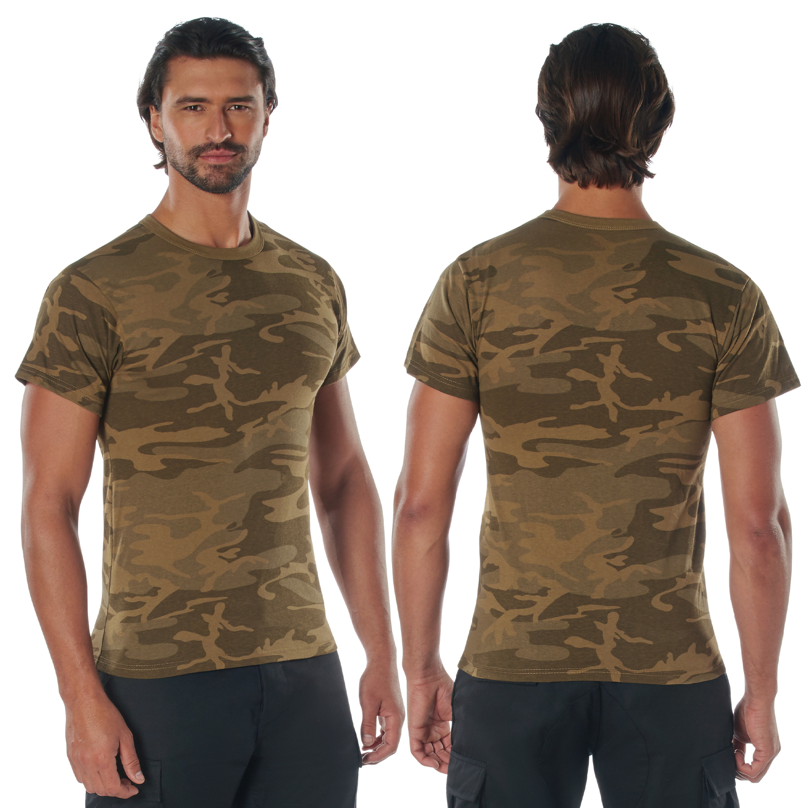 Men’s Coyote Camo T-Shirt Poly Cotton Standard Fit Tee