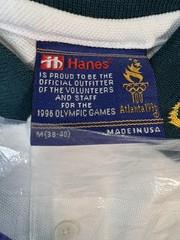 1996 Atlanta Olympics Polo Collared Shirt Vintage Size Medium Hanes Made In USA