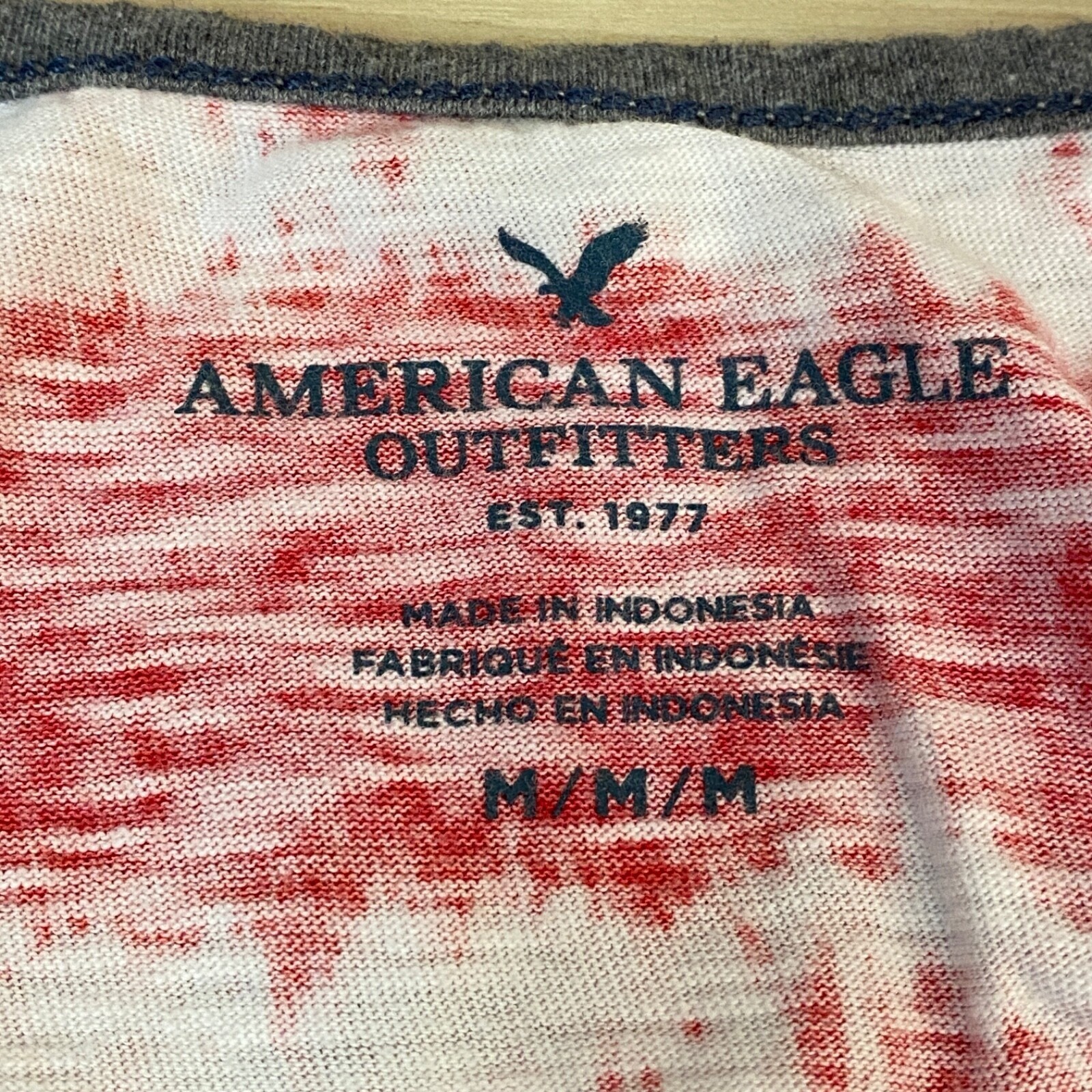American Eagle Tank Top Mens Medium USA Flag Tie Dye Cotton Heritage Red White gallery