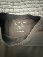 Bylt split hem shirt. Charcoal grey. Large.