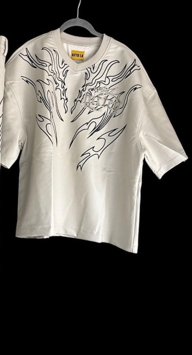 GFTD LA-Bone Graphic Embroidered Tee Faux leather Set 2XL GFPFW25-70 gallery