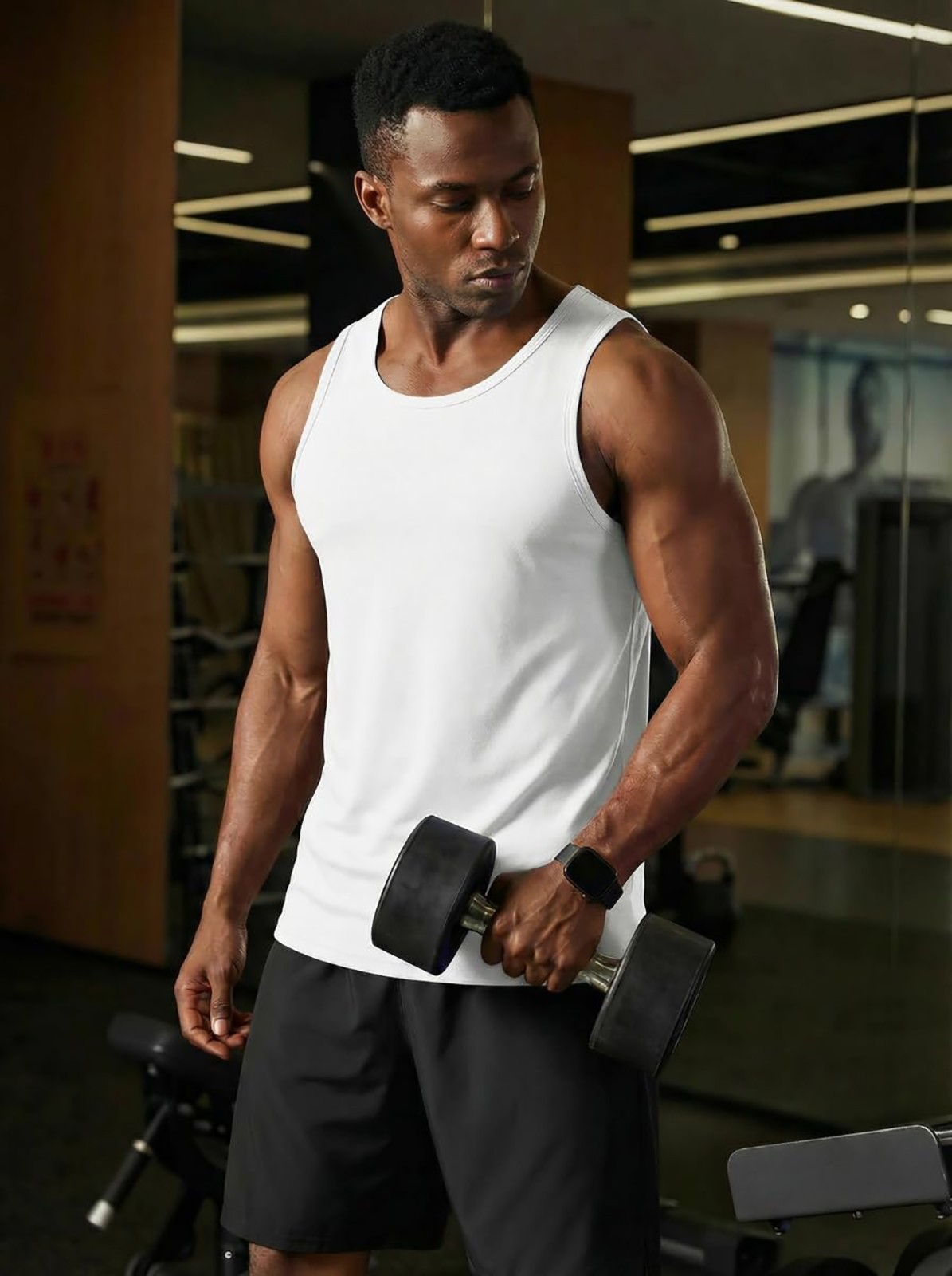 Mens UPF 50+ Tank Top Moisture Wicking Summer Sleevless Workout Gym Mucsle Shirt gallery