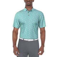 Ben Hogan Performance Men’s Drinks Print Short Sleeve Golf Polo T-Shirts: 3XL