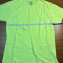 Athletic Works T-Shirt Men’s Neon Green Cotton Crew Neck Short Sleeve – XL