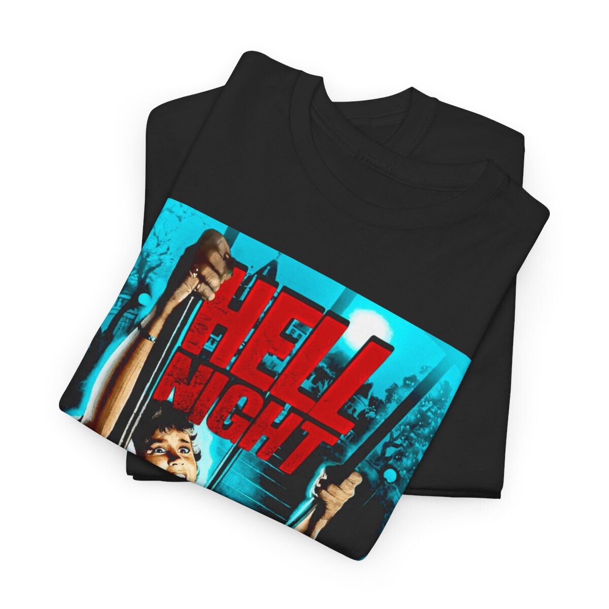 Hell Night T Shirt - Linda Blair - 80's Horror Classic Halloween Retro Tee - New gallery