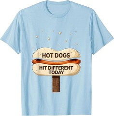 Hot Dogs Hit Different Today Funny 4th of July Unisex T-Shirt