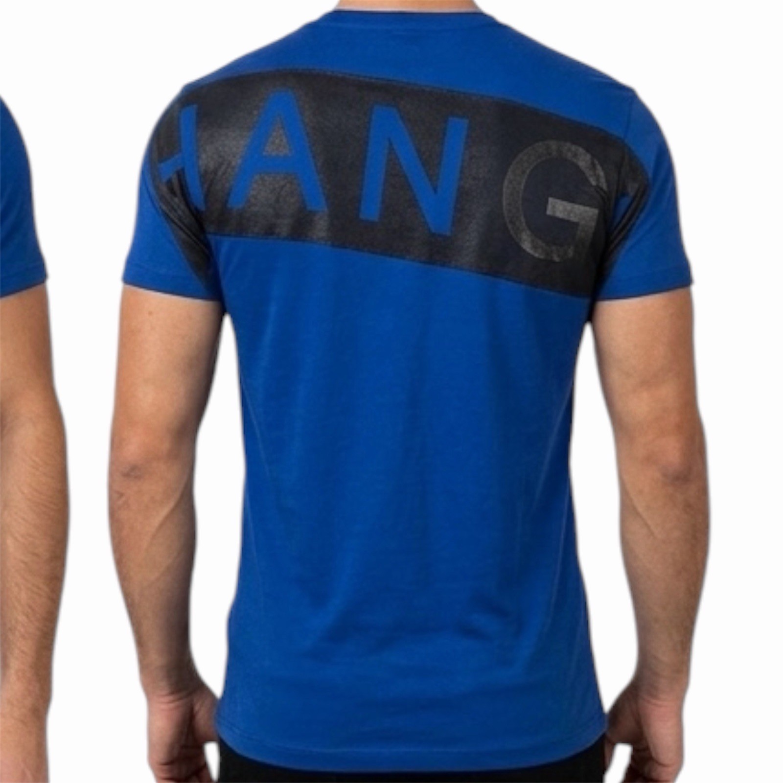 ARMANI EXCHANGE Blue BIAS Short Sleeve Slim Fit Designer V-NECK T-shirt NWT gallery