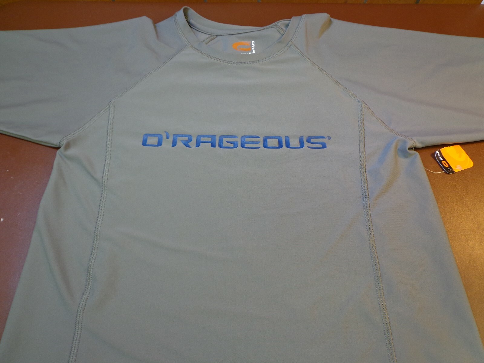 O’Rageous  Gray Surf Nylon Activewear Short Sleeve Board Shirt Small  New  G0